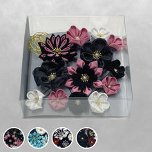 画像をギャラリービューアに読み込む, 髪飾り つまみ細工 全4色 花 くすみカラー和装ヘアアクセサリー