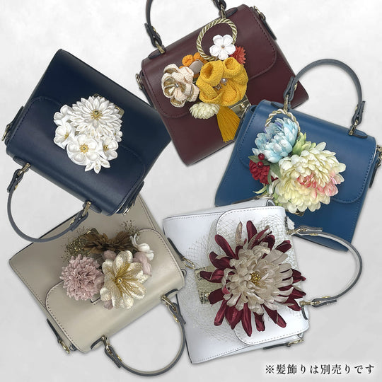 《成人式のあとも長く愛用できる!》コンパクト バッグ 2WAY 和洋両用 着物 牛革 5color 日本製  | 和想館
