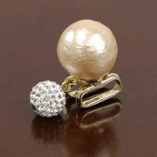 画像をギャラリービューアに読み込む, \赤札商品/ 帯留 コットンパール ラインストーンチャーム ゴールド 日本製 セレモニー フォーマル オケージョン 入学 卒業 お呼ばれ