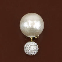 画像をギャラリービューアに読み込む, \赤札商品/ 帯留 コットンパール ラインストーンチャーム 白 日本製 セレモニー フォーマル オケージョン 入学 卒業 お呼ばれ