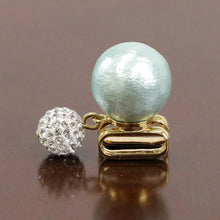 画像をギャラリービューアに読み込む, \赤札商品/ 帯留 コットンパール ラインストーンチャーム 淡い水色 日本製 セレモニー フォーマル オケージョン 入学 卒業 お呼ばれ