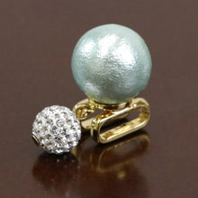 画像をギャラリービューアに読み込む, \赤札商品/ 帯留 コットンパール ラインストーンチャーム 淡い水色 日本製 セレモニー フォーマル オケージョン 入学 卒業 お呼ばれ