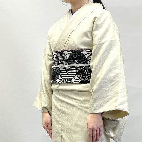 《芯無し》リバーシブル 半幅帯 北欧柄 × 花柄ジャガード ゆかた帯 日本製 | 和想館