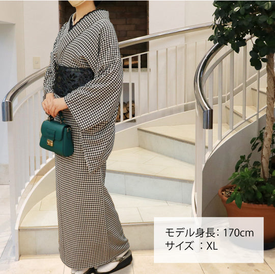 [仕立て上がり] 洗える 着物 千鳥 格子 チェック 2color 日本製  | 和想館