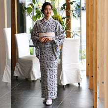 Load image into Gallery viewer, [Made-to-order] Modern Kimono Geometric Check Washable

