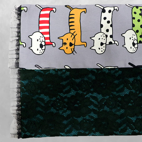 《芯無し》フリル付き♪ リバーシブル 半幅帯 北欧柄 × レース 3color ゆかた帯 日本製 | 和想館