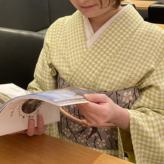 [仕立て上がり] 洗える 着物 千鳥 格子 チェック 2color 日本製  | 和想館
