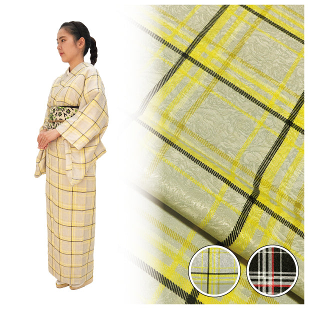 [Made-to-order] Modern Kimono Check Washable