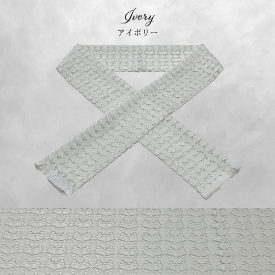 《衿元に遊び心を》変わり 七宝 半衿 レース 全5色 日本製 着物 振袖 大人可愛い