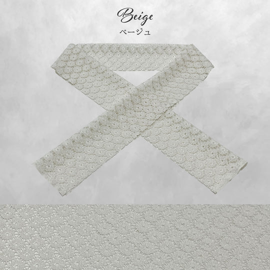 《衿元に遊び心を》小花 半衿 レース 全5色 日本製 花柄 着物 振袖 成人式 大人可愛い