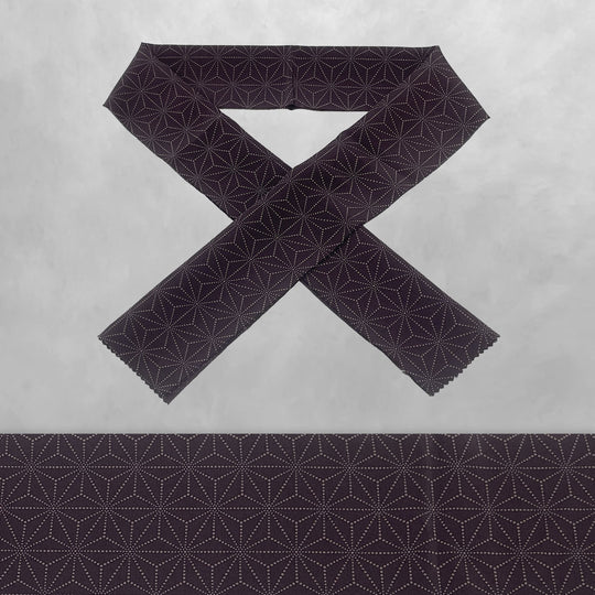 《男女兼用》麻の葉 茶色 半衿 絹 日本製 着物 振袖 和装 カジュアル おしゃれ | 和想館