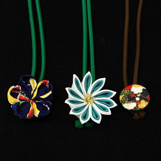 つまみ細工 飾り紐 3本組 手造り 和想館オリジナル