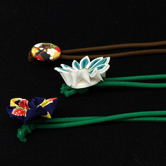 つまみ細工 飾り紐 3本組 手造り 和想館オリジナル