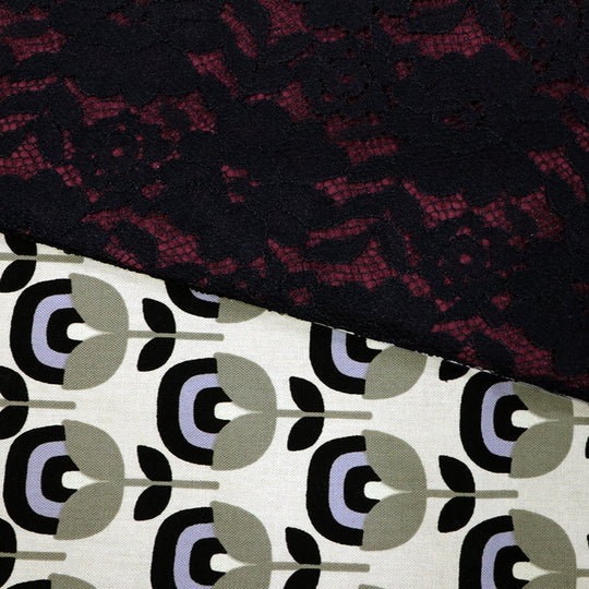 《芯無し》リバーシブル 半幅帯 北欧柄 × レース 3color ゆかた帯 日本製 | 和想館