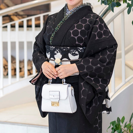 モダン着物 ドット&チェック 洗える着物シリーズ <仕立て代込>