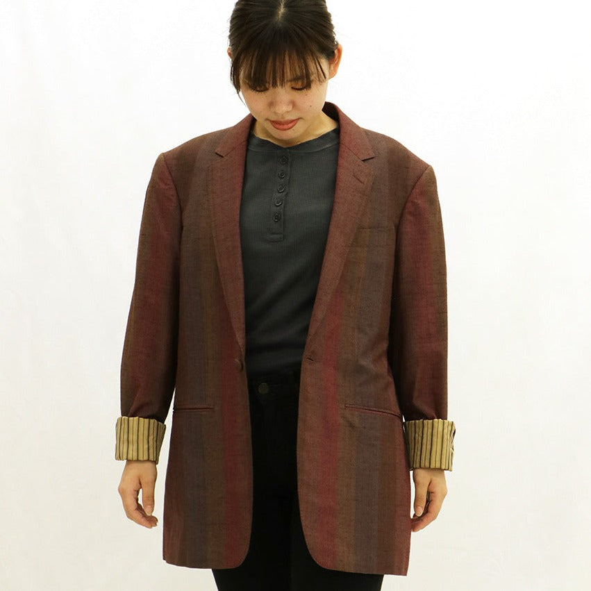 Kimono Tailored Jacket Yuki Tsumugi Silk