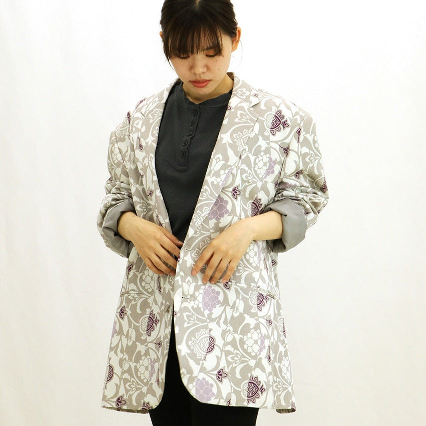 Kimono Tailored Jacket Asian Taste Silk