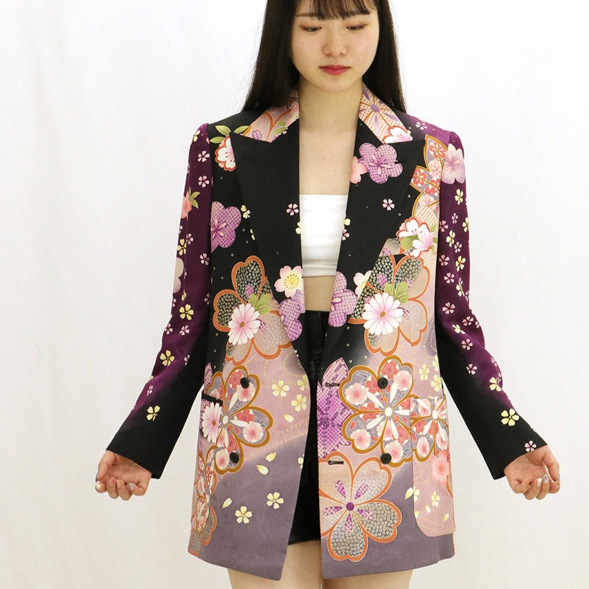 Kimono Tailored Jacket Sakura Silk