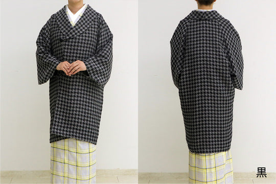 《和想館オリジナルコート》縮緬 千鳥柄 洗える着物シリーズ 日本製【現品】